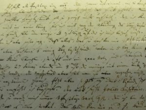 Picture of old handwriting